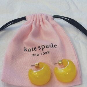 Kate Spade Huggie Hoops Yellow